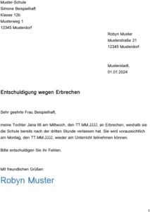 vorlage-entschuldigung-wegen-erbrechen-in-der-schule