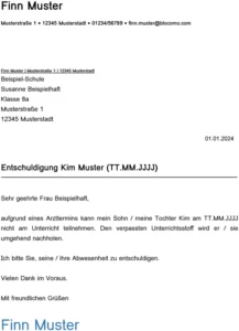 vorlage-entschuldigungsschreiben-arzttermin