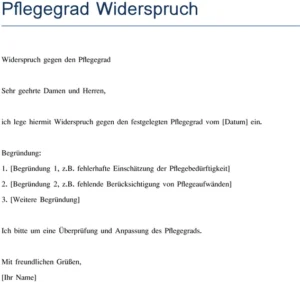 widerspruch-gegen-pflegegrad-vorlage