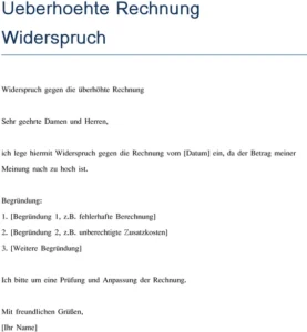 widerspruch-gegen-ueberhoehte-rechnung-vorlage
