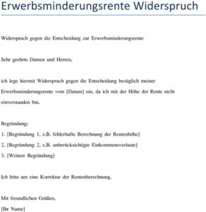 widerspruch-zur-erwerbsminderungsrente-vorlage