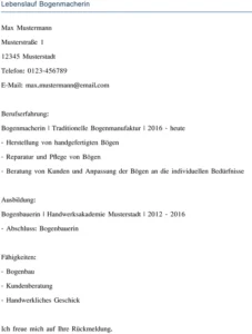 word-lebenslauf-vorlage-fuer-bogenmacherinnen