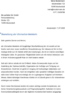 word-vorlage-bewerbung-als-uhrmacher-meisterin