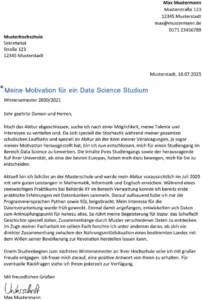 word-vorlage-bewerbung-data-science-studium