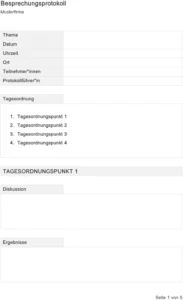 word-vorlage-fuer-besprechungsprotokolle