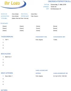 word-vorlage-fuer-meeting-protokolle-und-tagesordnungen