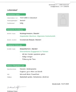 word-vorlage-lebenslauf-fuer-schule-und-studium