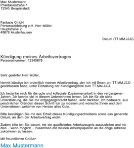 word-vorlage-zur-kuendigung-eines-arbeitsvertrages