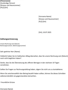 zahlungserinnerung-vorlage-fuer-unternehmen